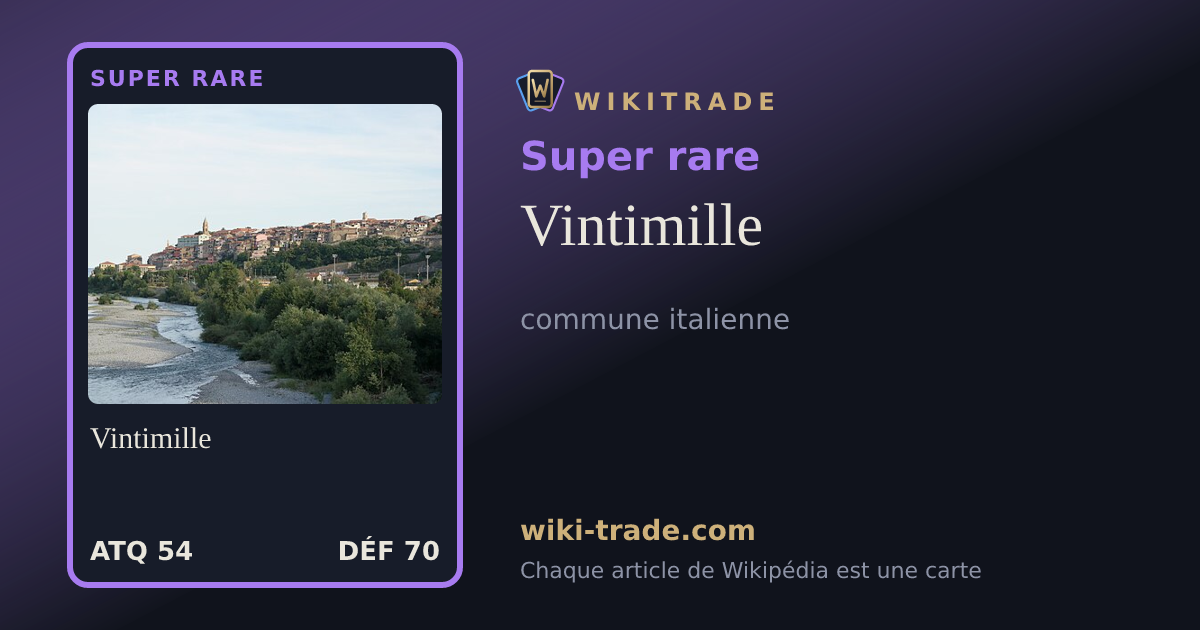 Vintimille — carte Super rare