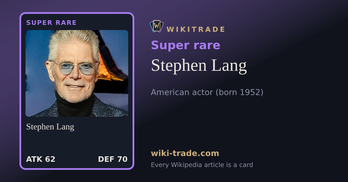 Stephen Lang — Super rare card