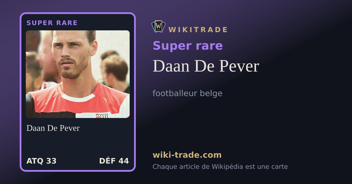 Daan De Pever — carte Super rare