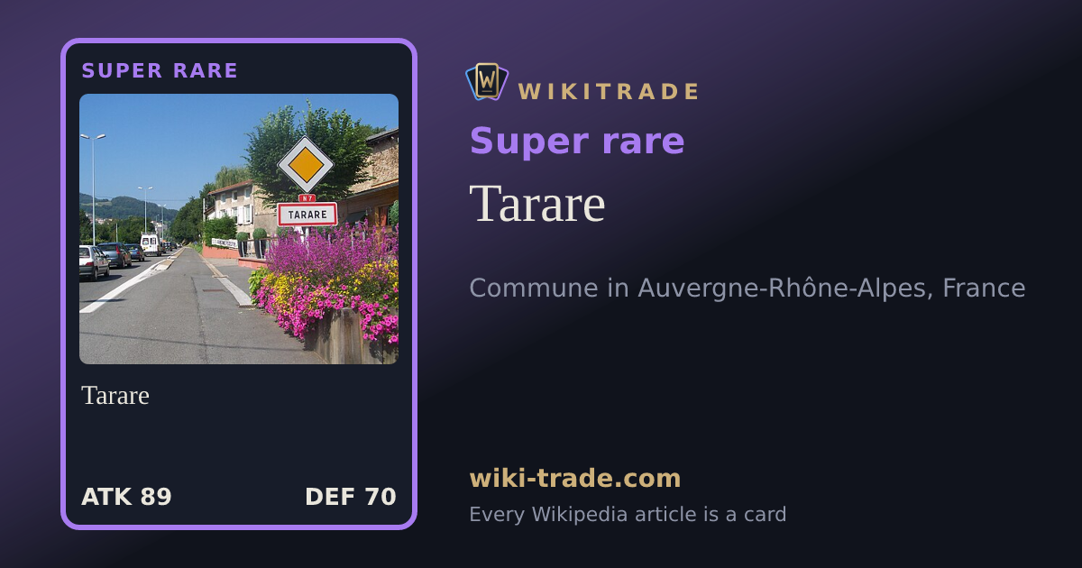 Tarare — Super rare card
