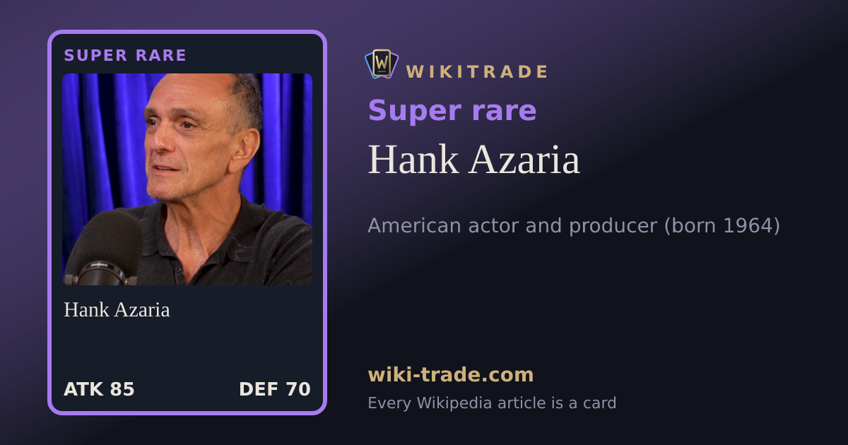 Hank Azaria — Super rare card