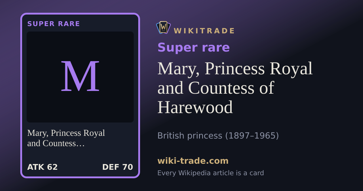 Mary, Princess Royal and Countess of Harewood — Super rare card
