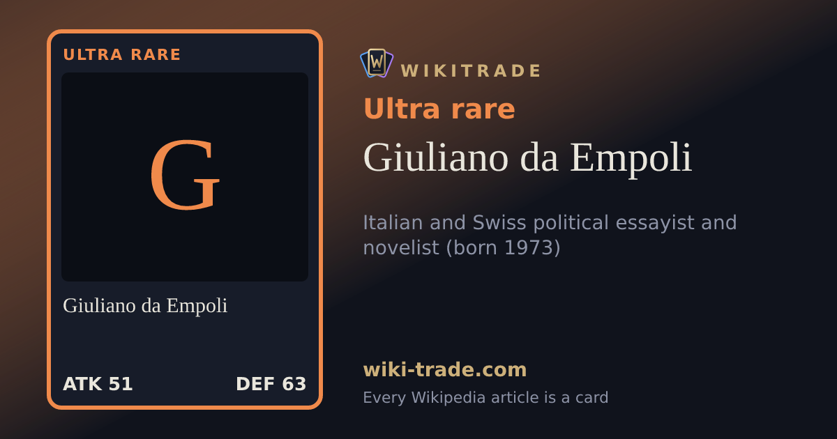 Giuliano da Empoli — Ultra rare card
