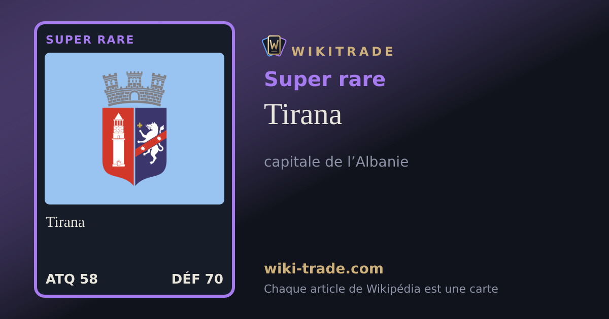 Tirana — carte Super rare