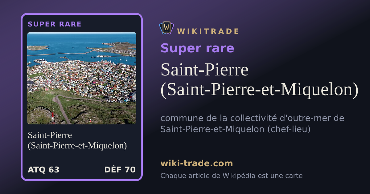 Saint-Pierre (Saint-Pierre-et-Miquelon) — carte Super rare