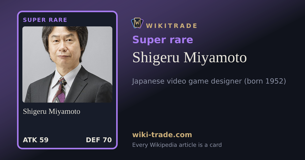 Shigeru Miyamoto — Super rare card