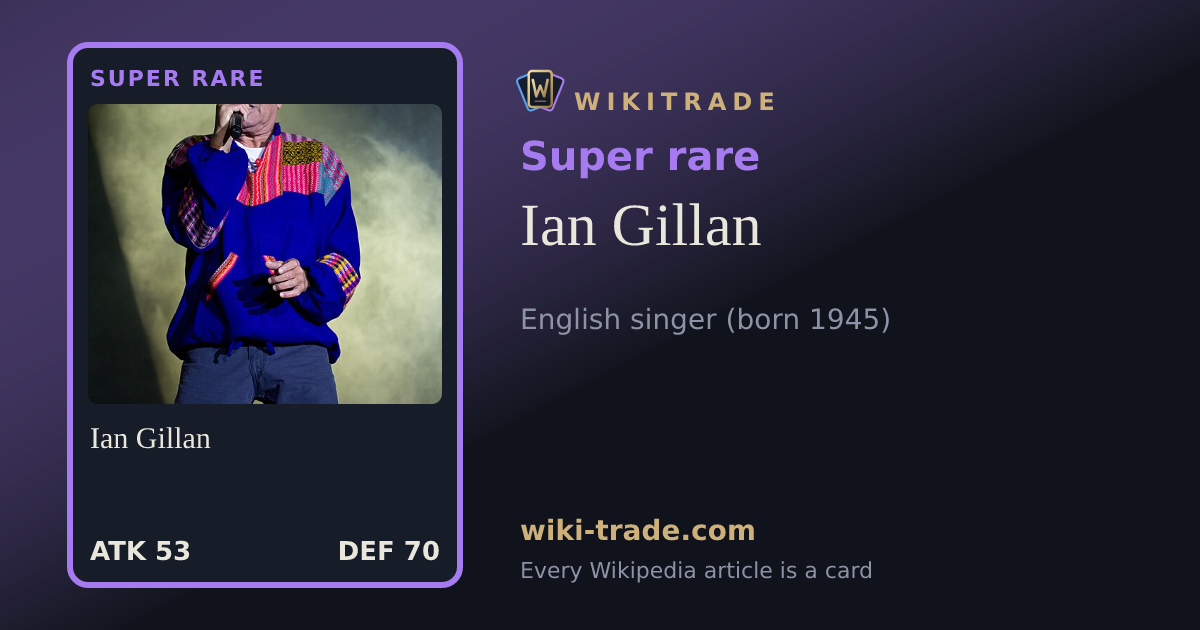 Ian Gillan — Super rare card