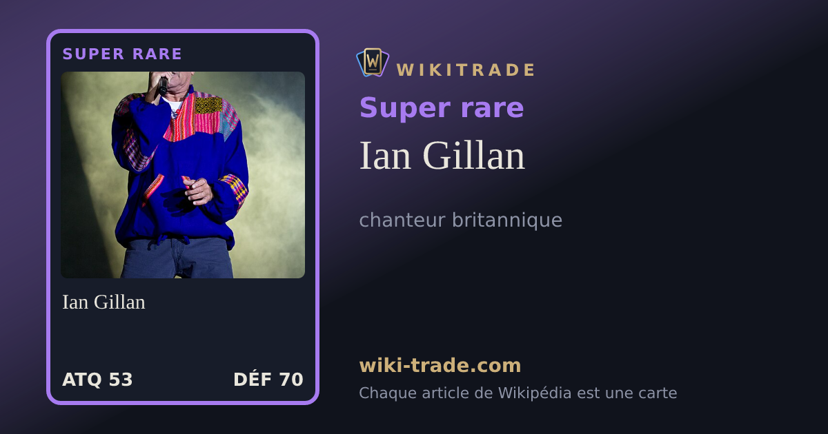 Ian Gillan — carte Super rare