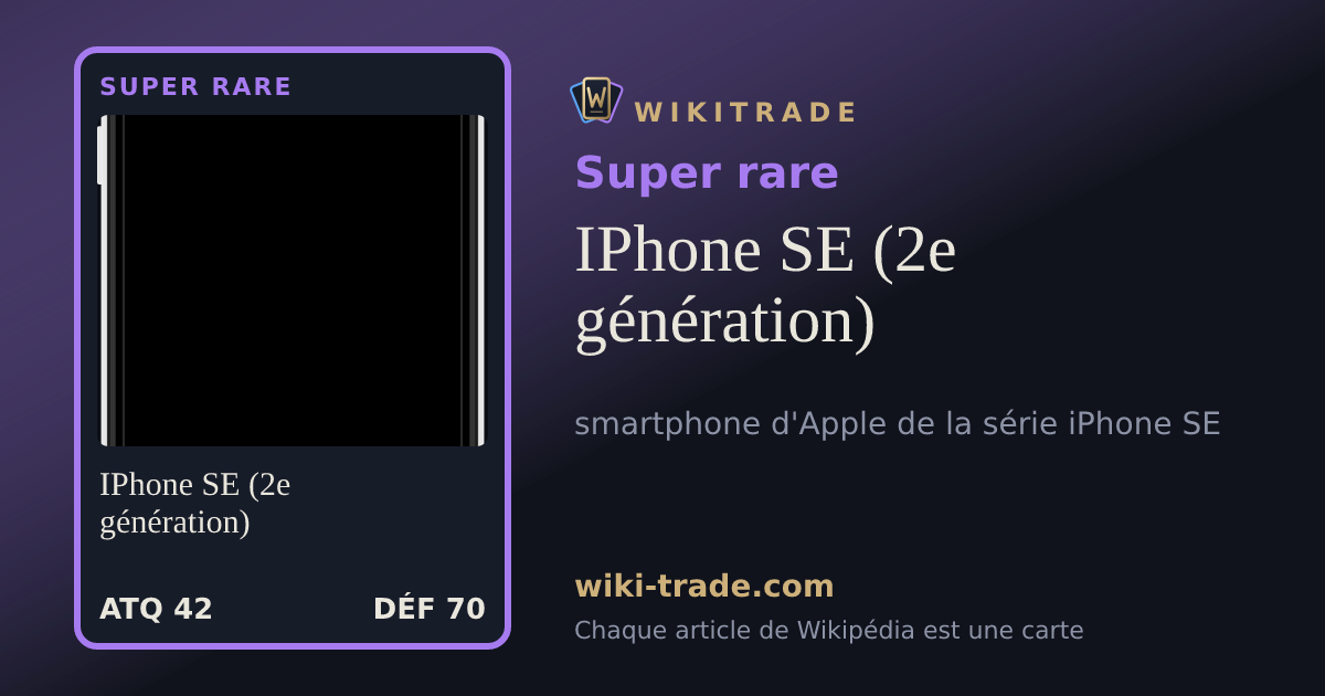 IPhone SE (2e génération) — carte Super rare