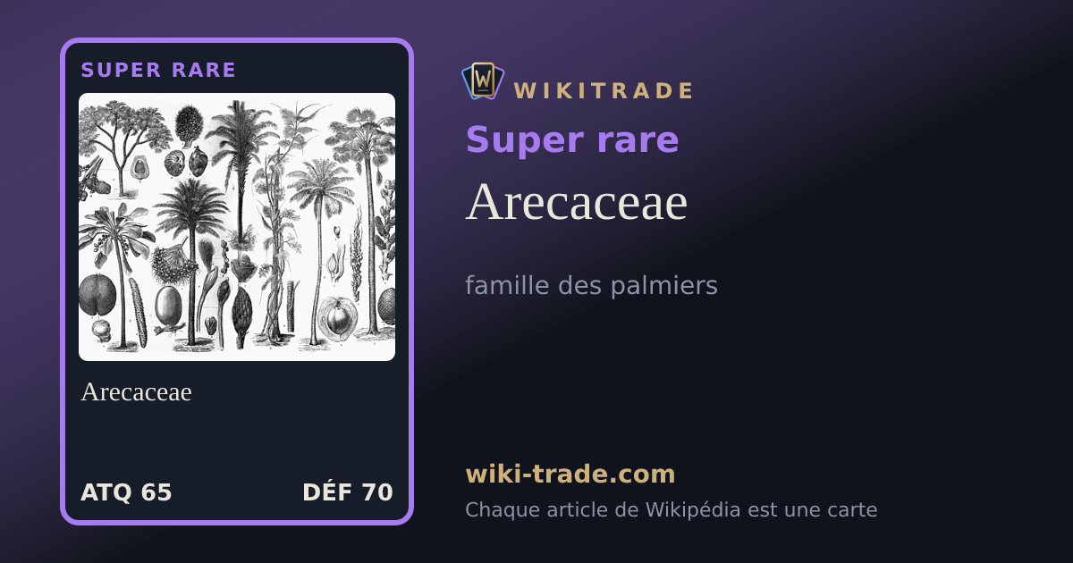 Arecaceae — carte Super rare