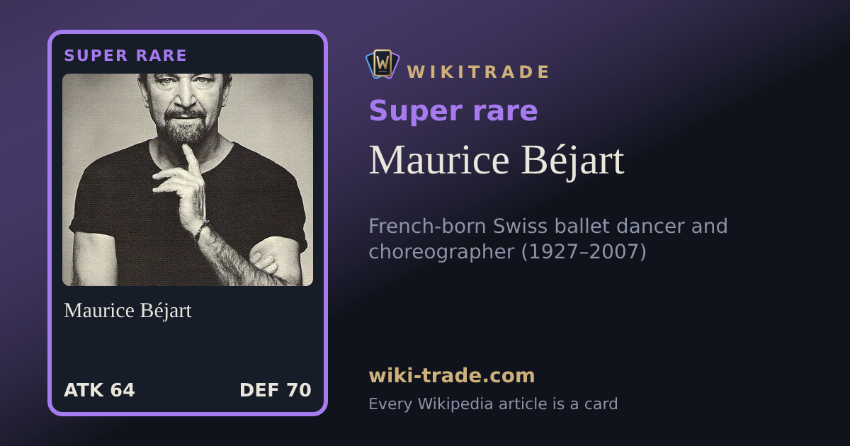 Maurice Béjart — Super rare card