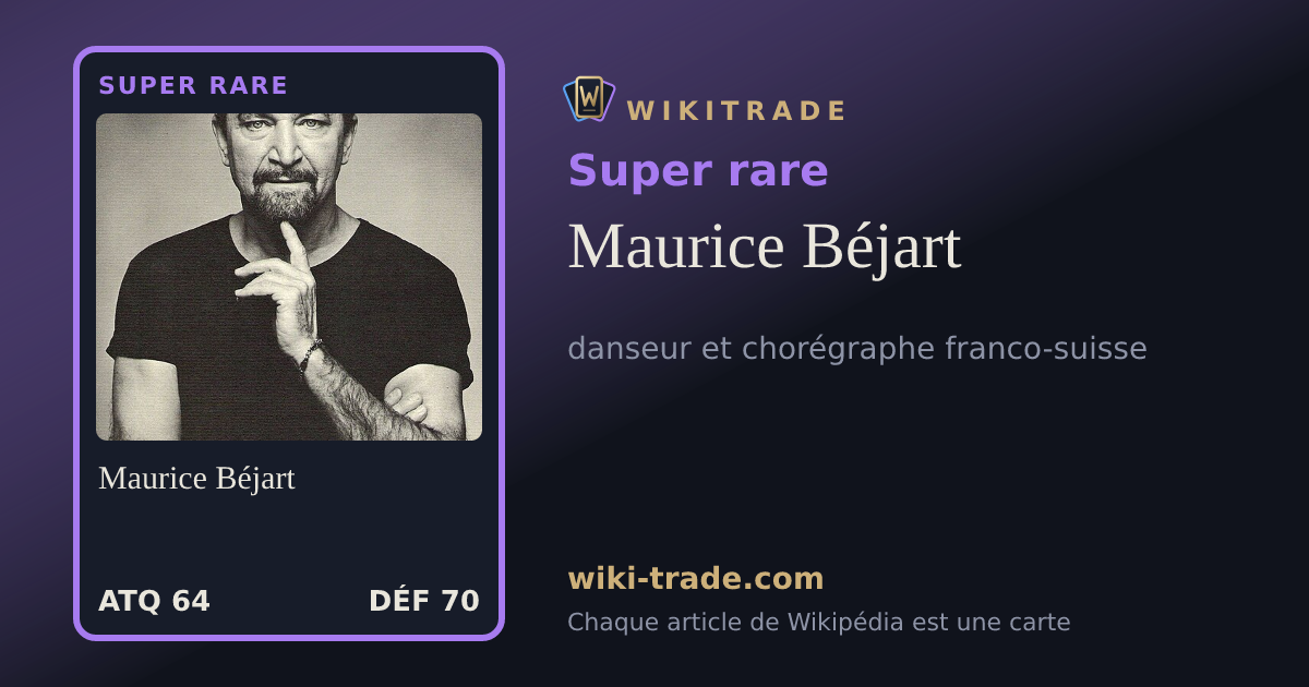 Maurice Béjart — carte Super rare
