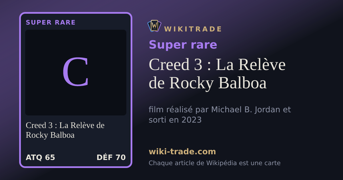 Creed 3 : La Relève de Rocky Balboa — carte Super rare