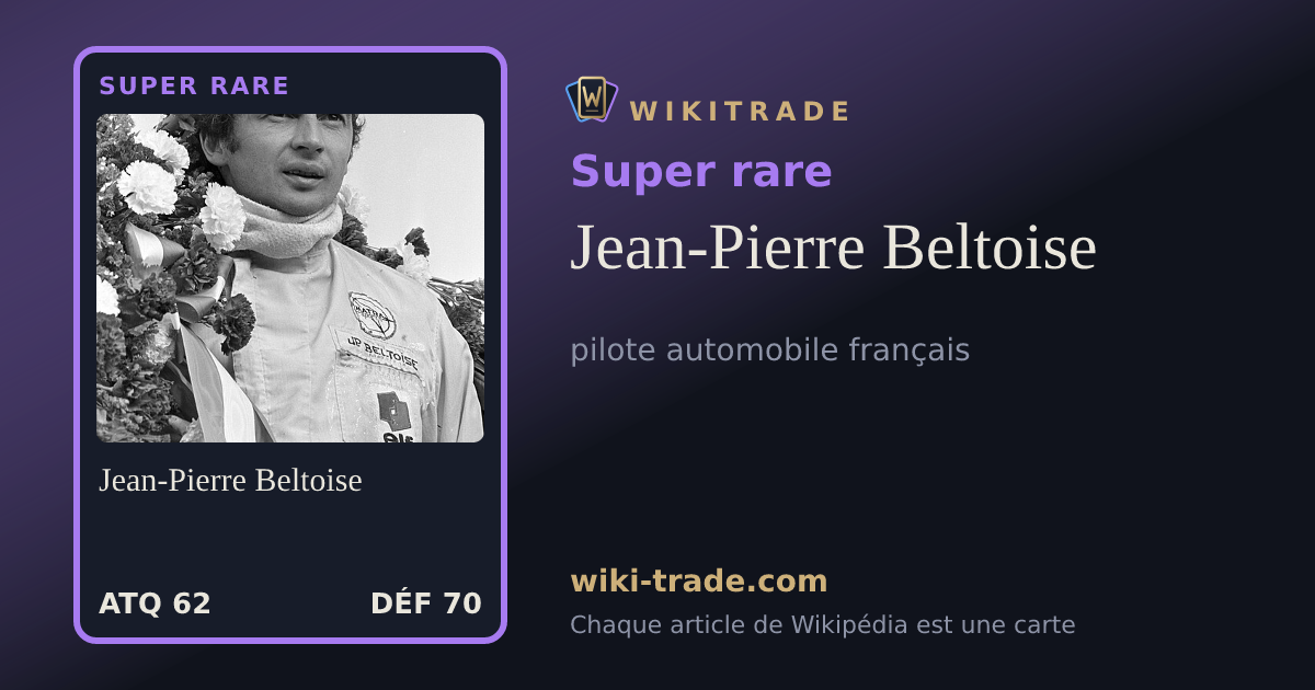 Jean-Pierre Beltoise — carte Super rare