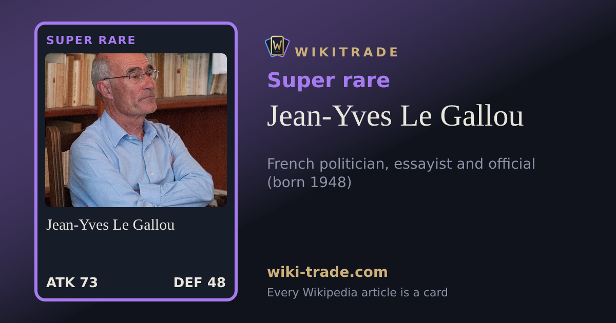 Jean-Yves Le Gallou — Super rare card