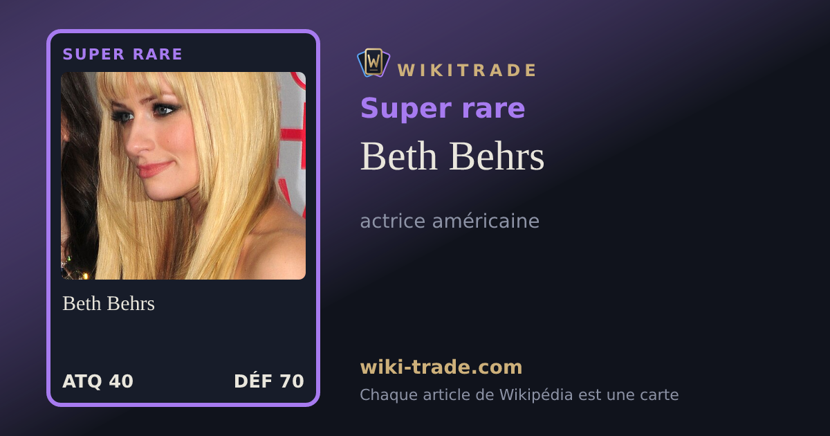 Beth Behrs — carte Super rare