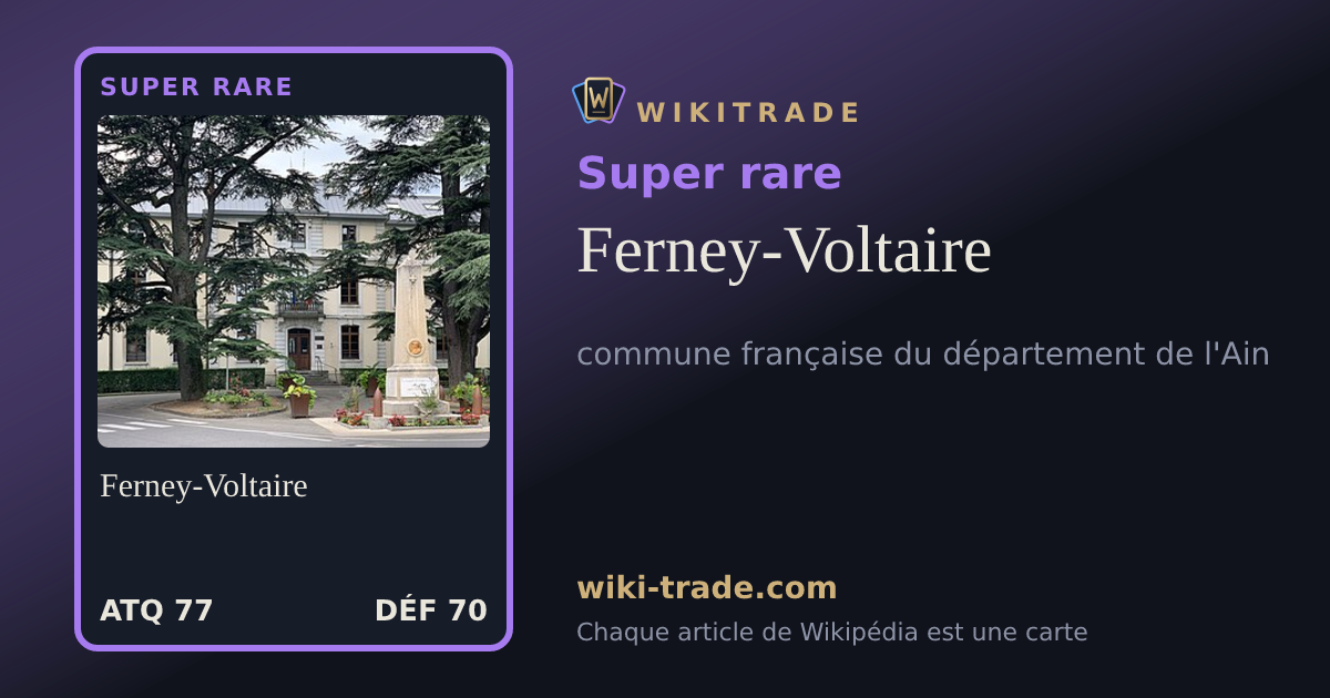 Ferney-Voltaire — carte Super rare