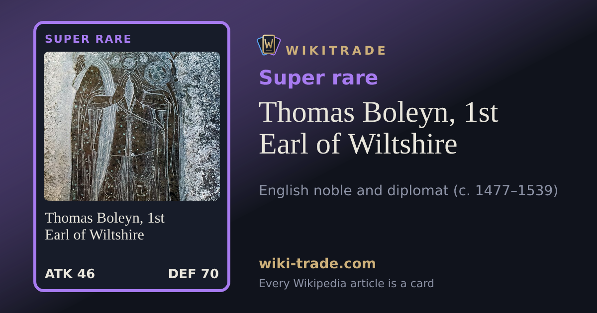 Thomas Boleyn, 1st Earl of Wiltshire — Super rare card