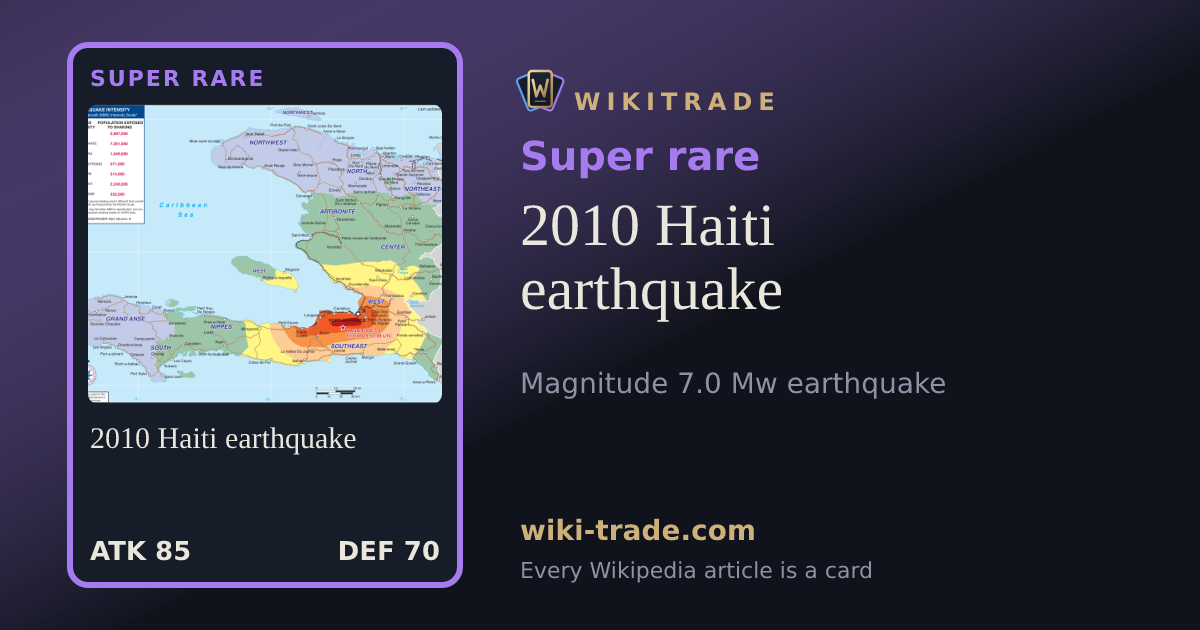 2010 Haiti earthquake — Super rare card