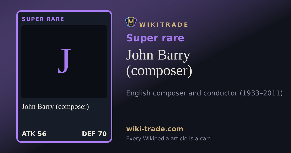 John Barry (composer) — Super rare card
