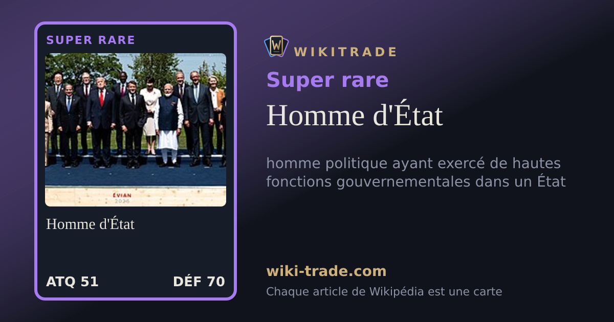 Homme d'État — carte Super rare