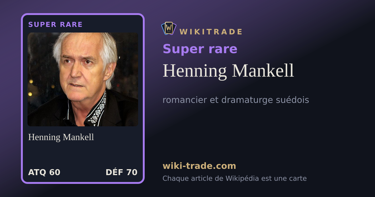 Henning Mankell — carte Super rare