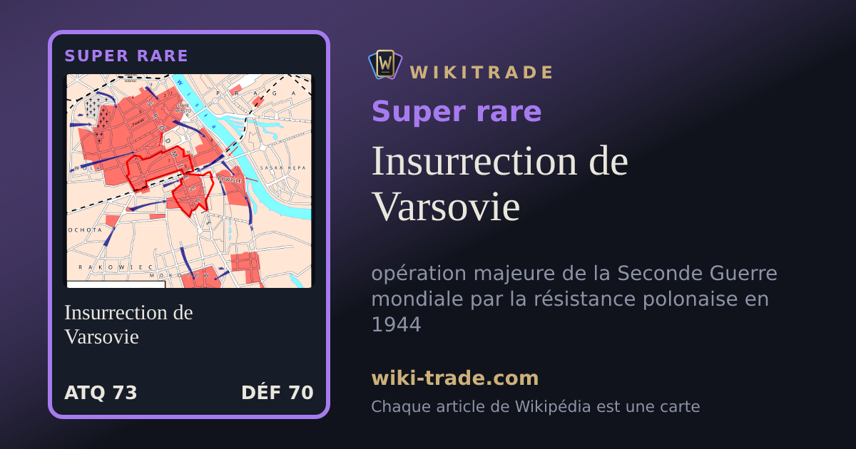 Insurrection de Varsovie — carte Super rare