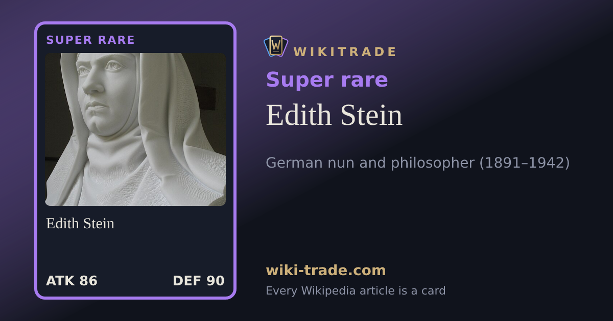 Edith Stein — Super rare card