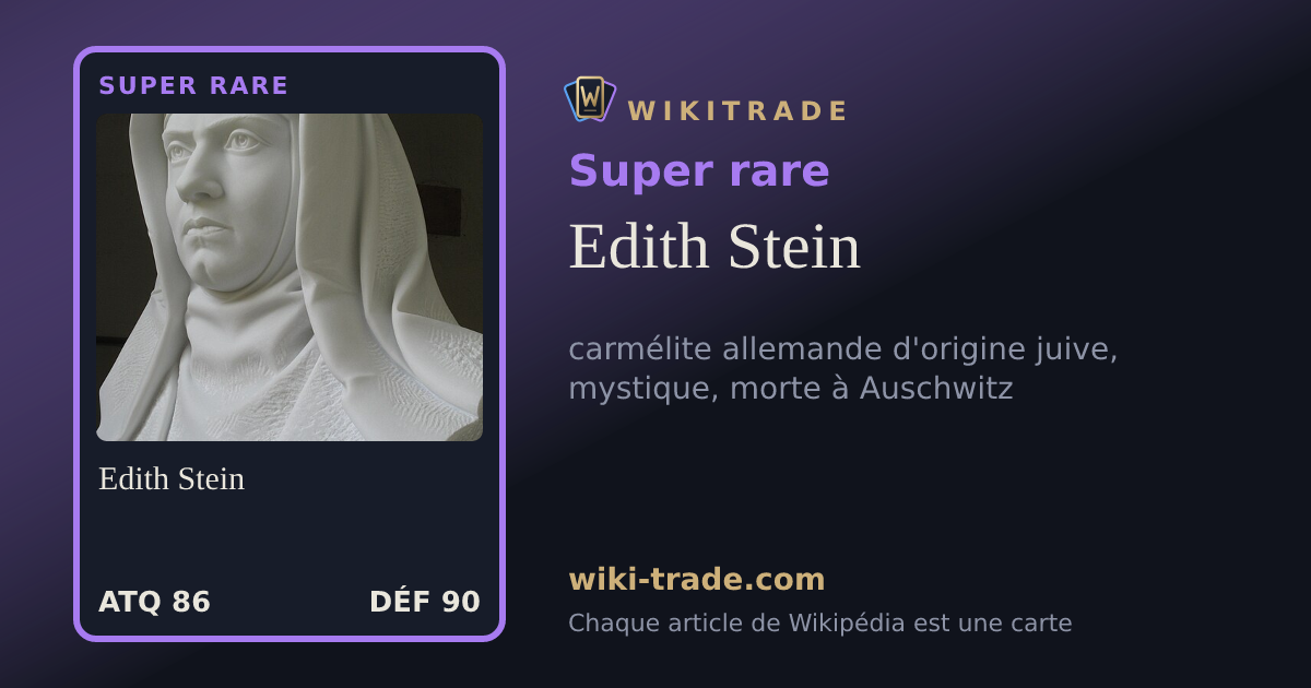 Edith Stein — carte Super rare