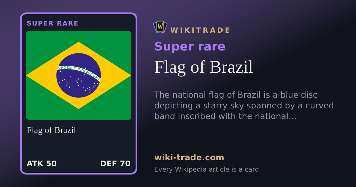 Flag of Brazil — Super rare card
