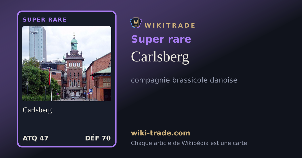 Carlsberg — carte Super rare