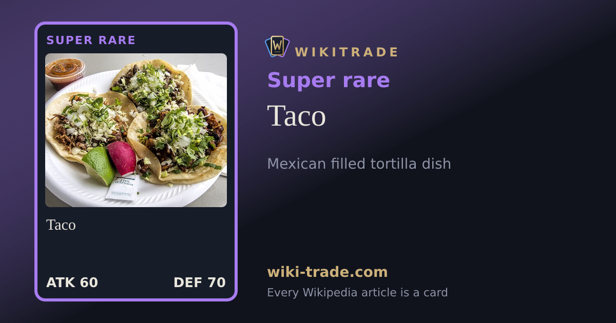 Taco — Super rare card