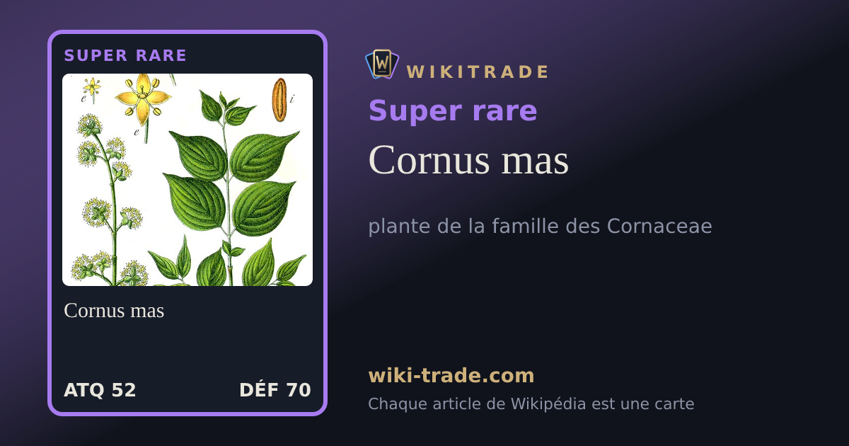 Cornus mas — carte Super rare