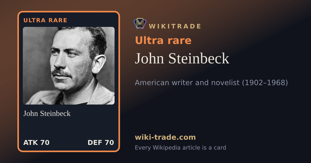 John Steinbeck — Ultra rare card