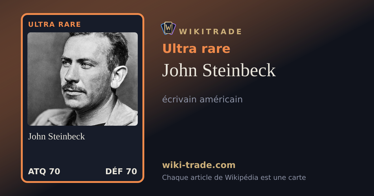 John Steinbeck — carte Ultra rare