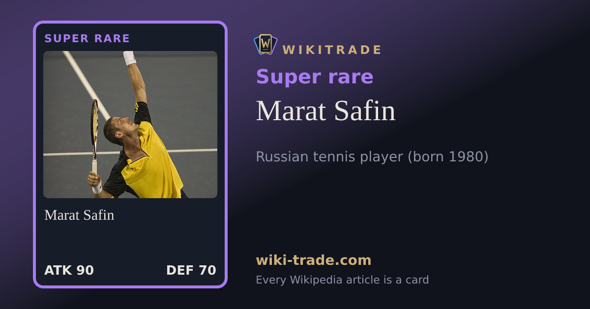 Marat Safin — Super rare card