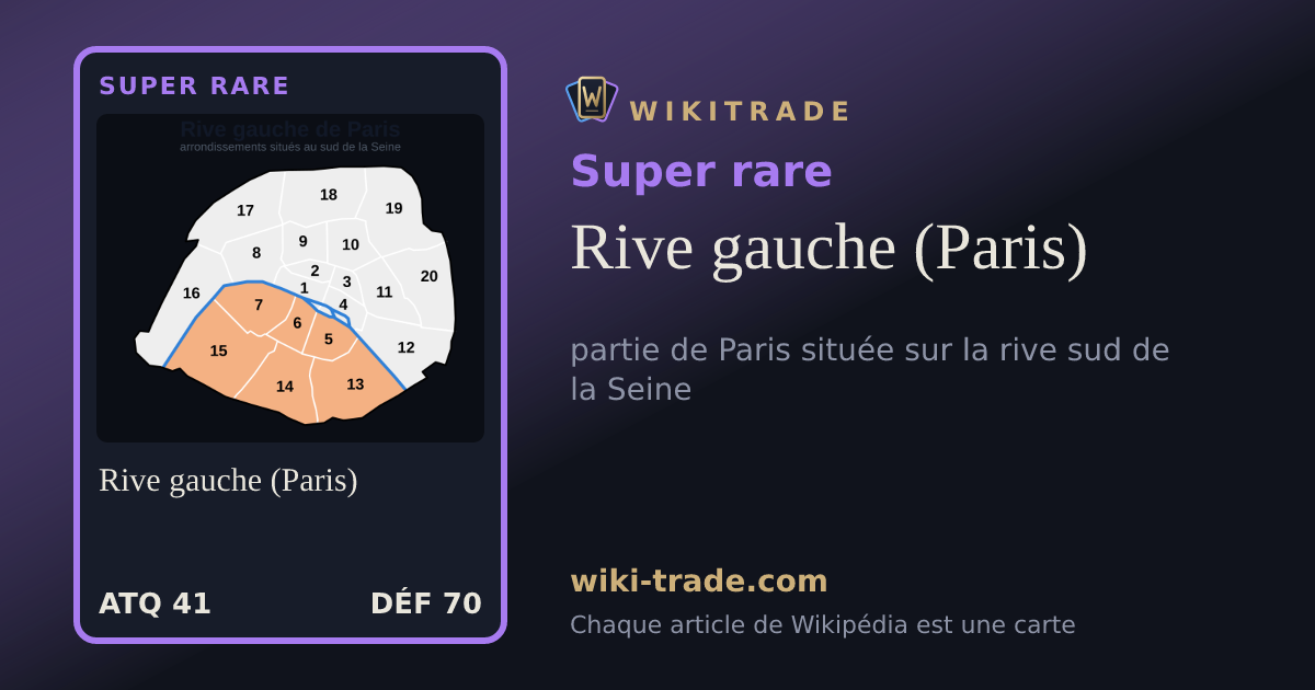Rive gauche (Paris) — carte Super rare
