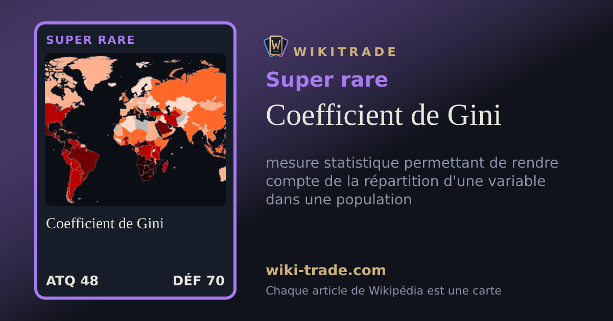 Coefficient de Gini — carte Super rare