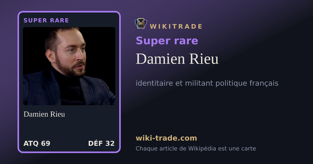 Damien Rieu — carte Super rare