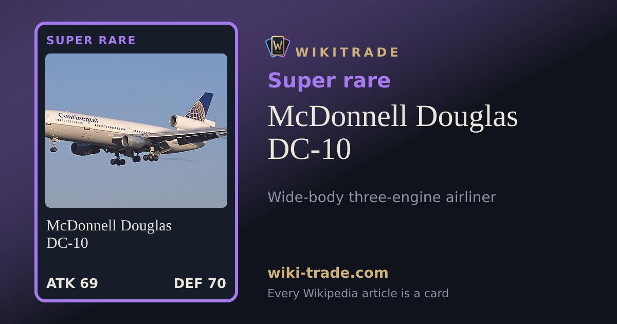 McDonnell Douglas DC-10 — Super rare card