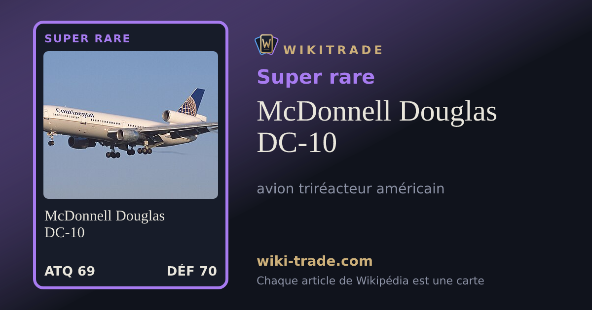 McDonnell Douglas DC-10 — carte Super rare
