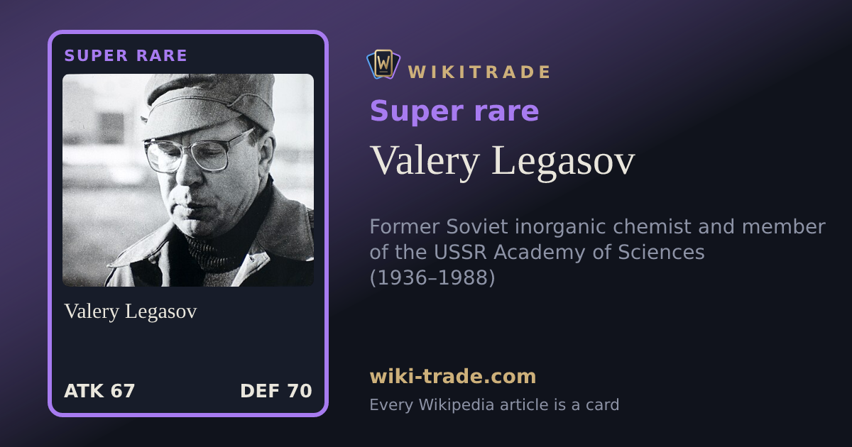 Valery Legasov — Super rare card