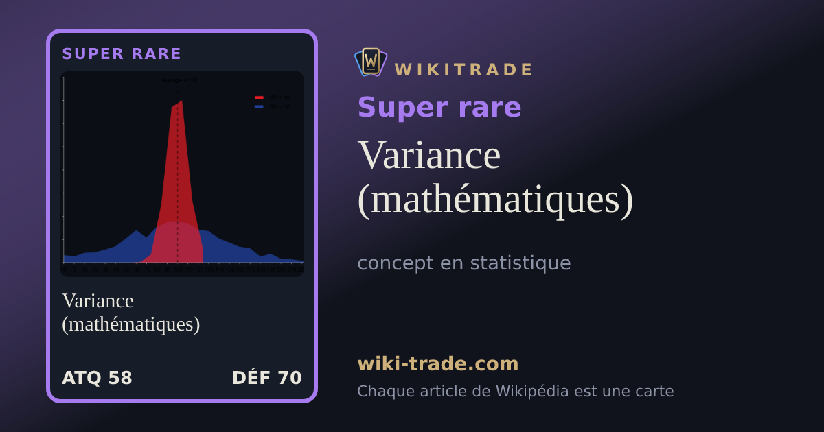 Variance (mathématiques) — carte Super rare