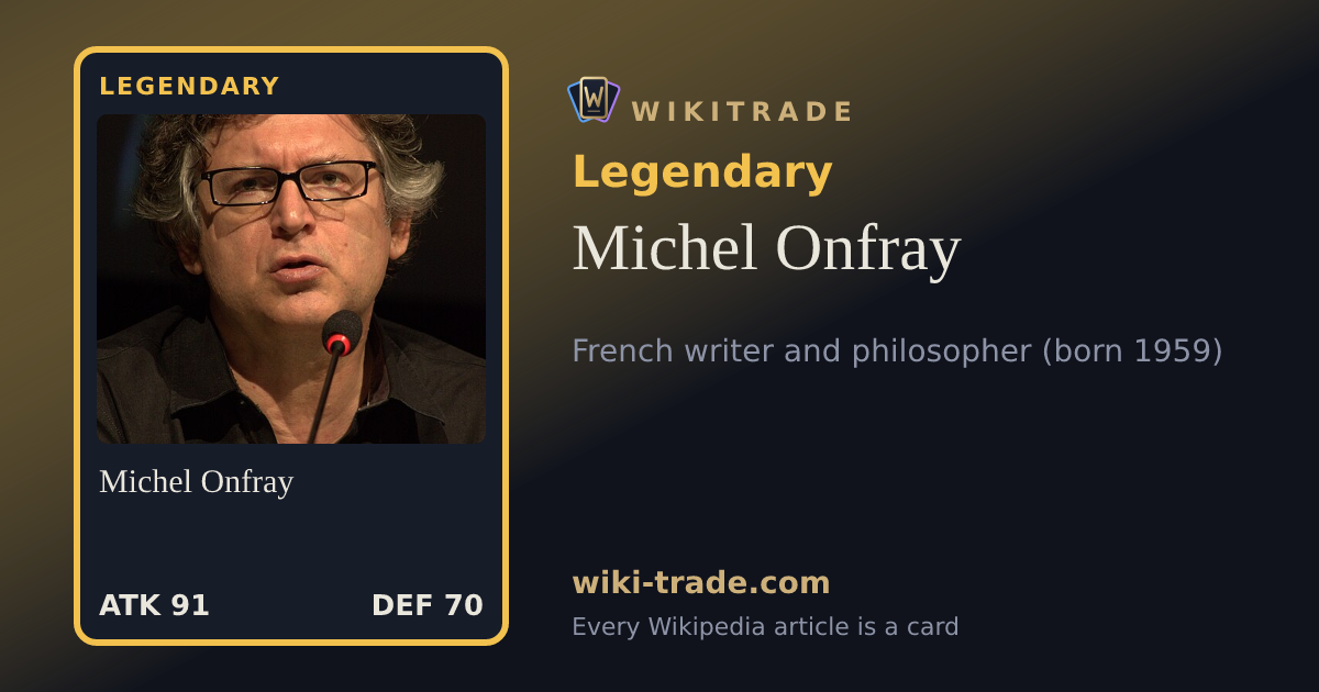 Michel Onfray — Legendary card