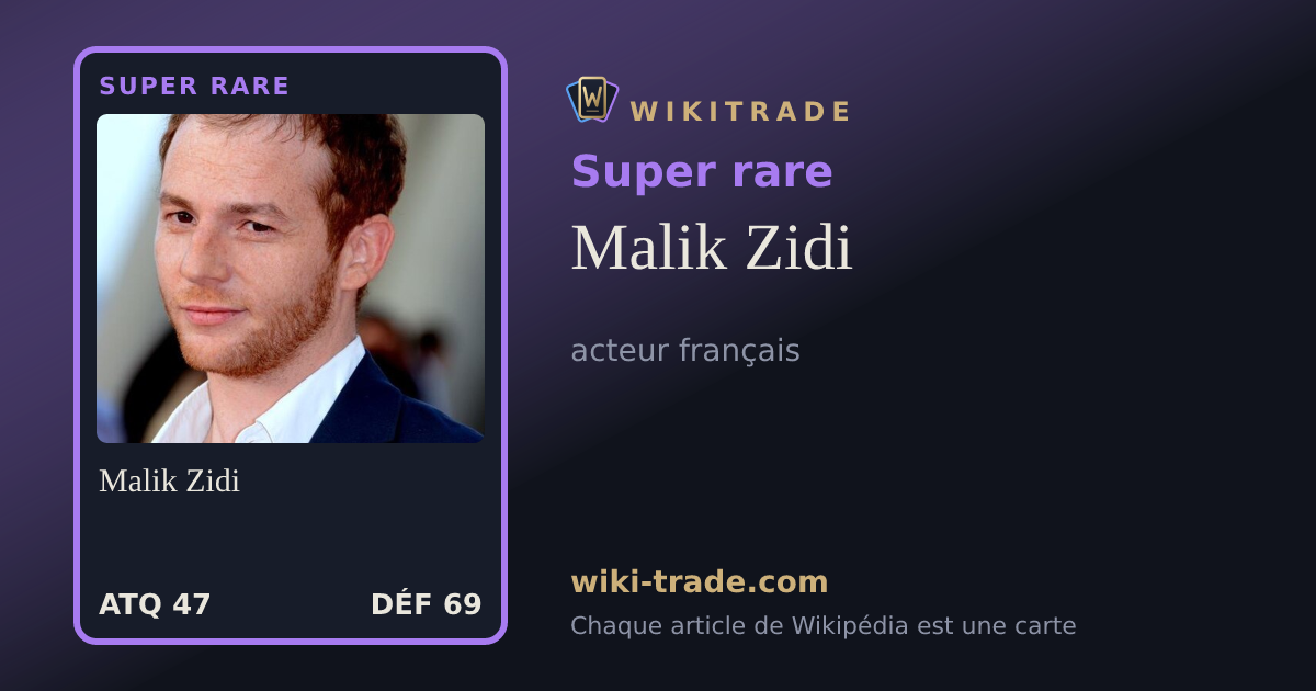 Malik Zidi — carte Super rare