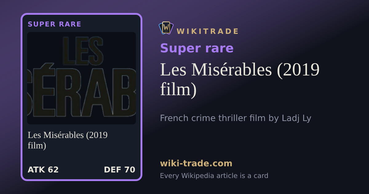 Les Misérables (2019 film) — Super rare card