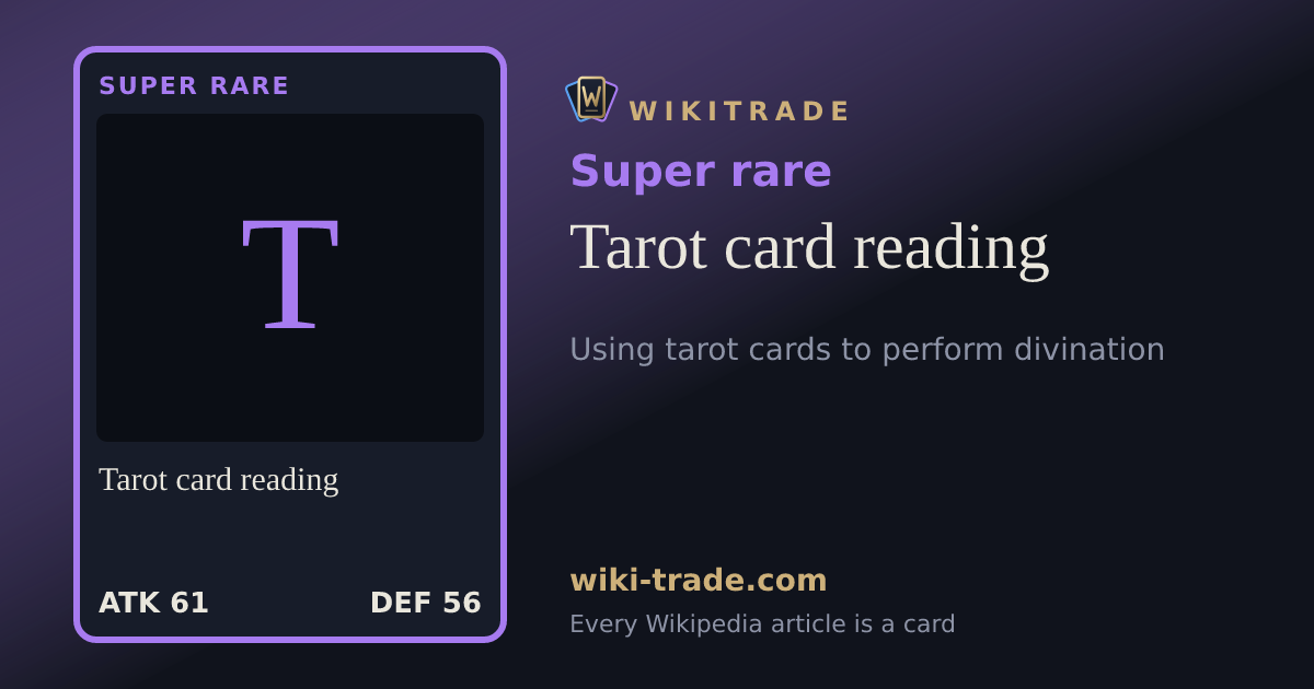 Tarot card reading — Super rare card