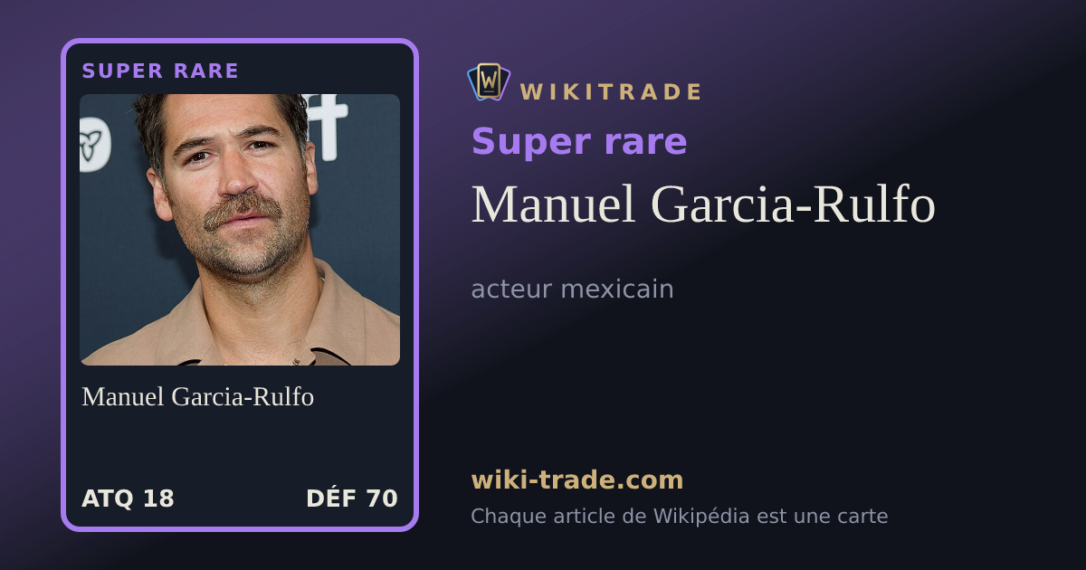 Manuel Garcia-Rulfo — carte Super rare