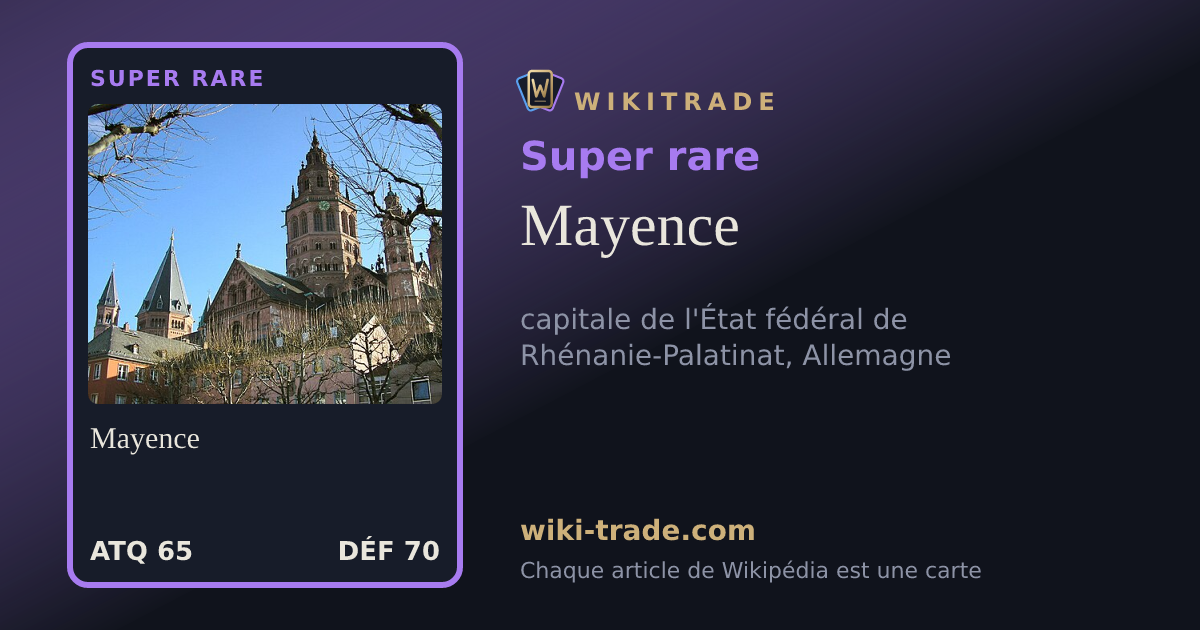 Mayence — carte Super rare