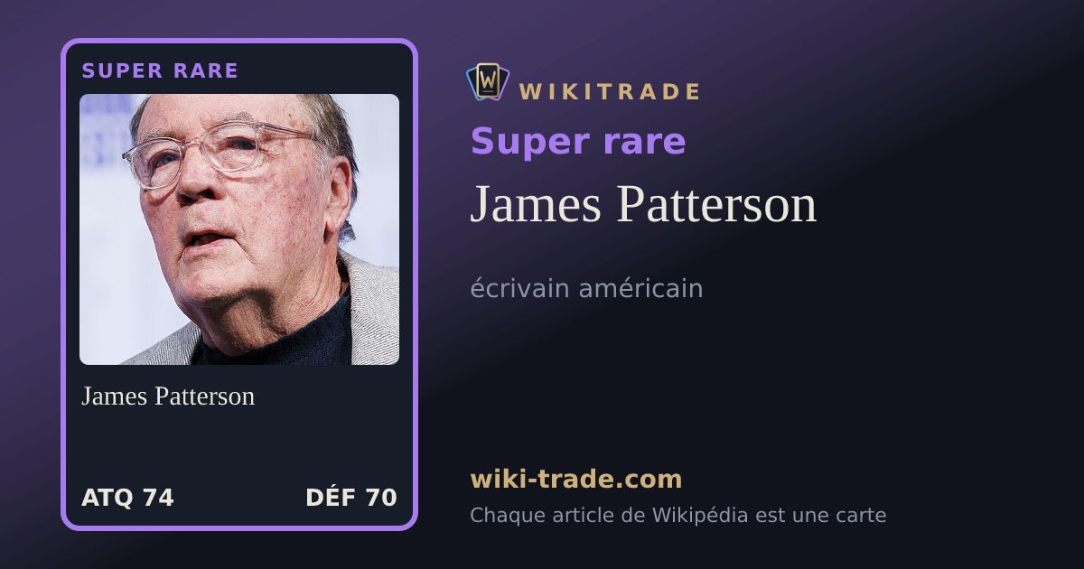 James Patterson — carte Super rare